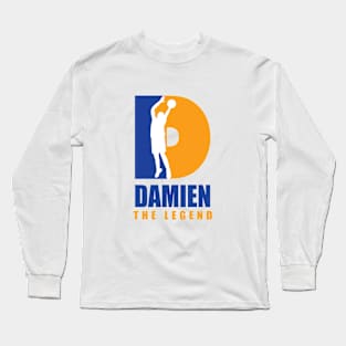 Damien Custom Player Basketball Your Name The Legend Long Sleeve T-Shirt